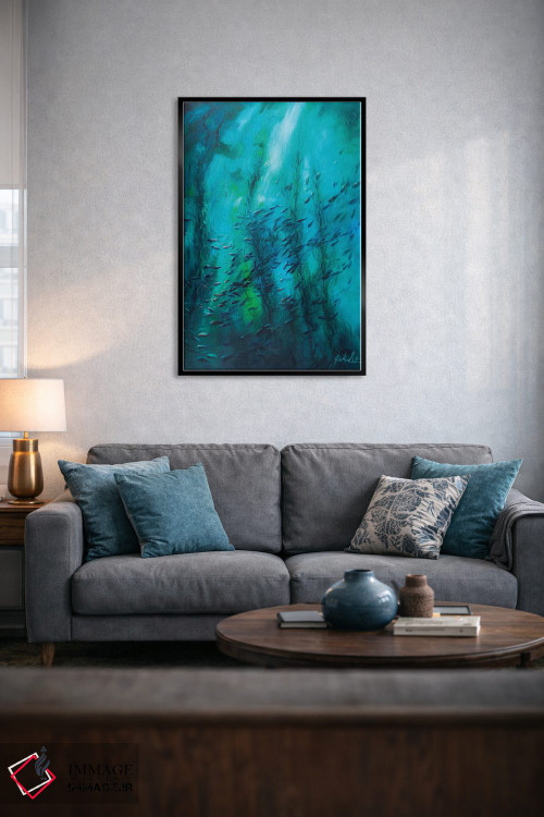 تابلو انتزاعی موج های صلح ۲ اثر جولی ان اسکات - D5B