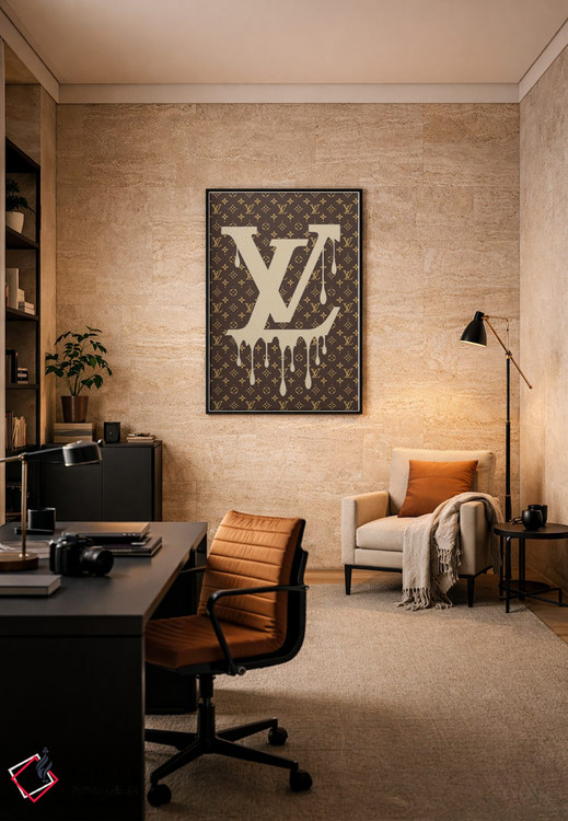 تابلو دکوراتیو الگوی لوگوی قطره ای لوییز ویتون اثر جولی شریبر - D6B