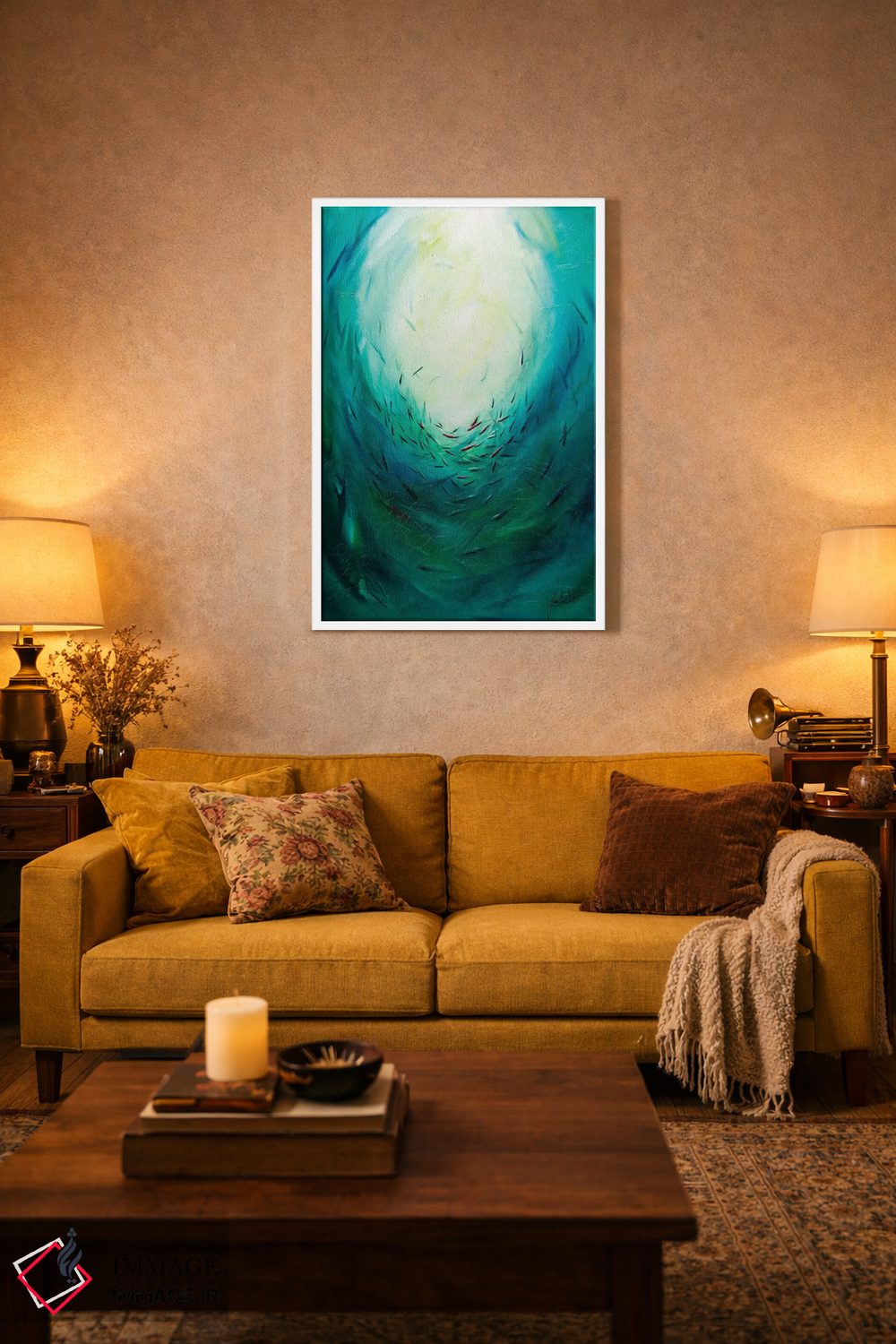 تابلو انتزاعی موج های صلح ۳ اثر جولی ان اسکات - D2W