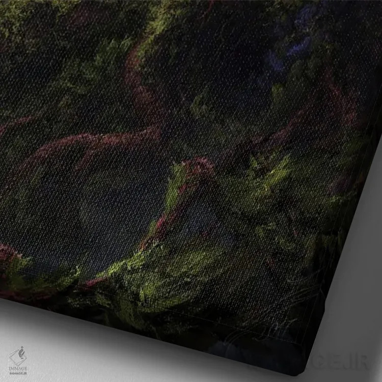 تابلو دکوراتیو مسافر شبانه اثر جولیان باور - نمای نزدیک بافت بوم