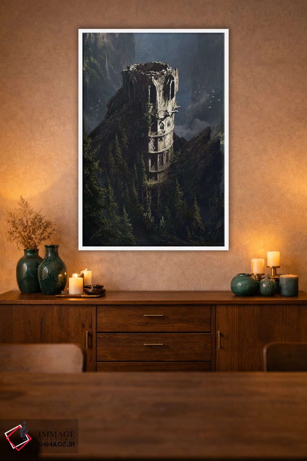 تابلو دکوراتیو نور روز بر دیوارها می خزد اثر جولیان باور - D1W