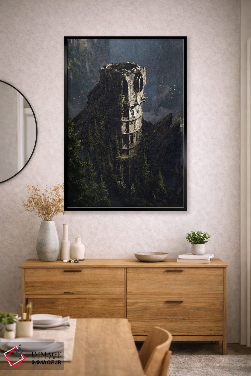 تابلو دکوراتیو نور روز بر دیوارها می خزد اثر جولیان باور - D2B