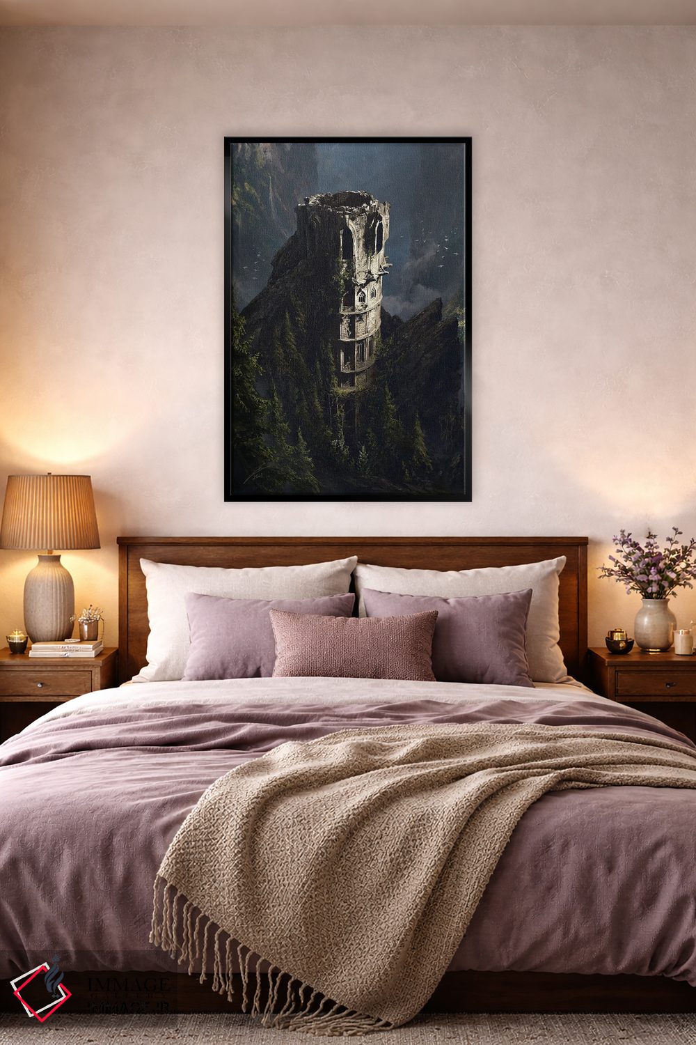 تابلو دکوراتیو نور روز بر دیوارها می خزد اثر جولیان باور - D4B