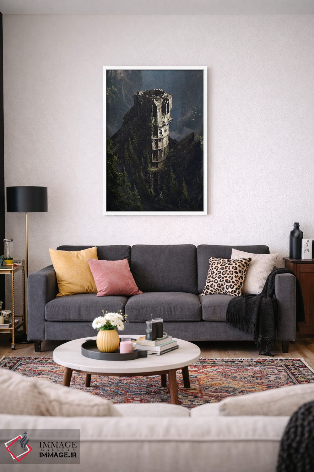 تابلو دکوراتیو نور روز بر دیوارها می خزد اثر جولیان باور - D3W