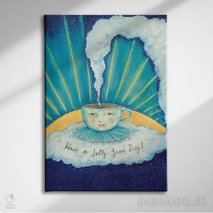 تابلو دکوراتیو روز شادی داشته باش! اثر جانا واشتی - نمای روبهرو روی دیوار