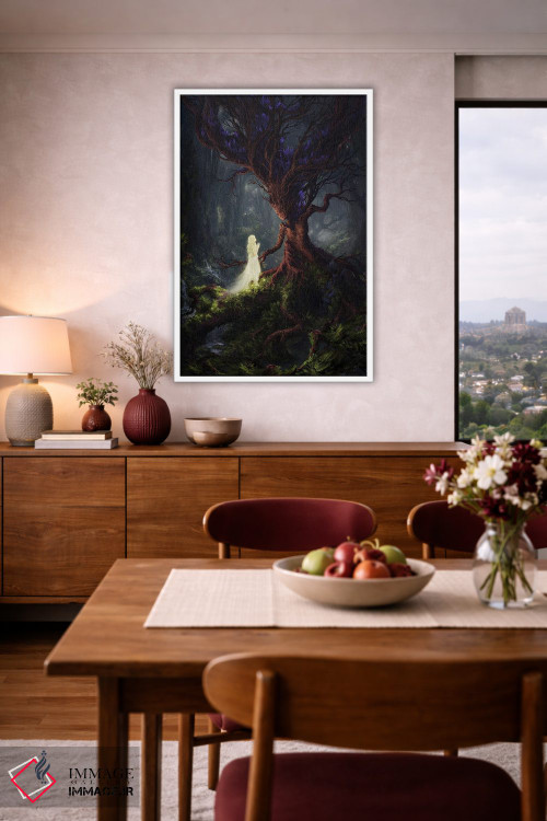 تابلو دکوراتیو مسافر شبانه اثر جولیان باور - D3W