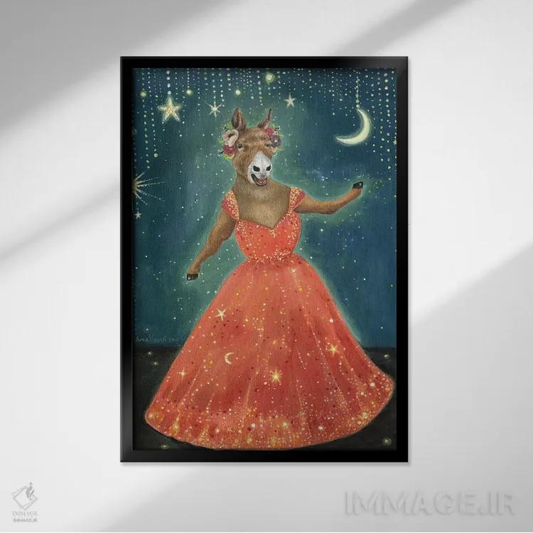 تابلو دکوراتیو اپرای بزرگ هریت اثر جانا واشتی - نمای قابدار مشکی