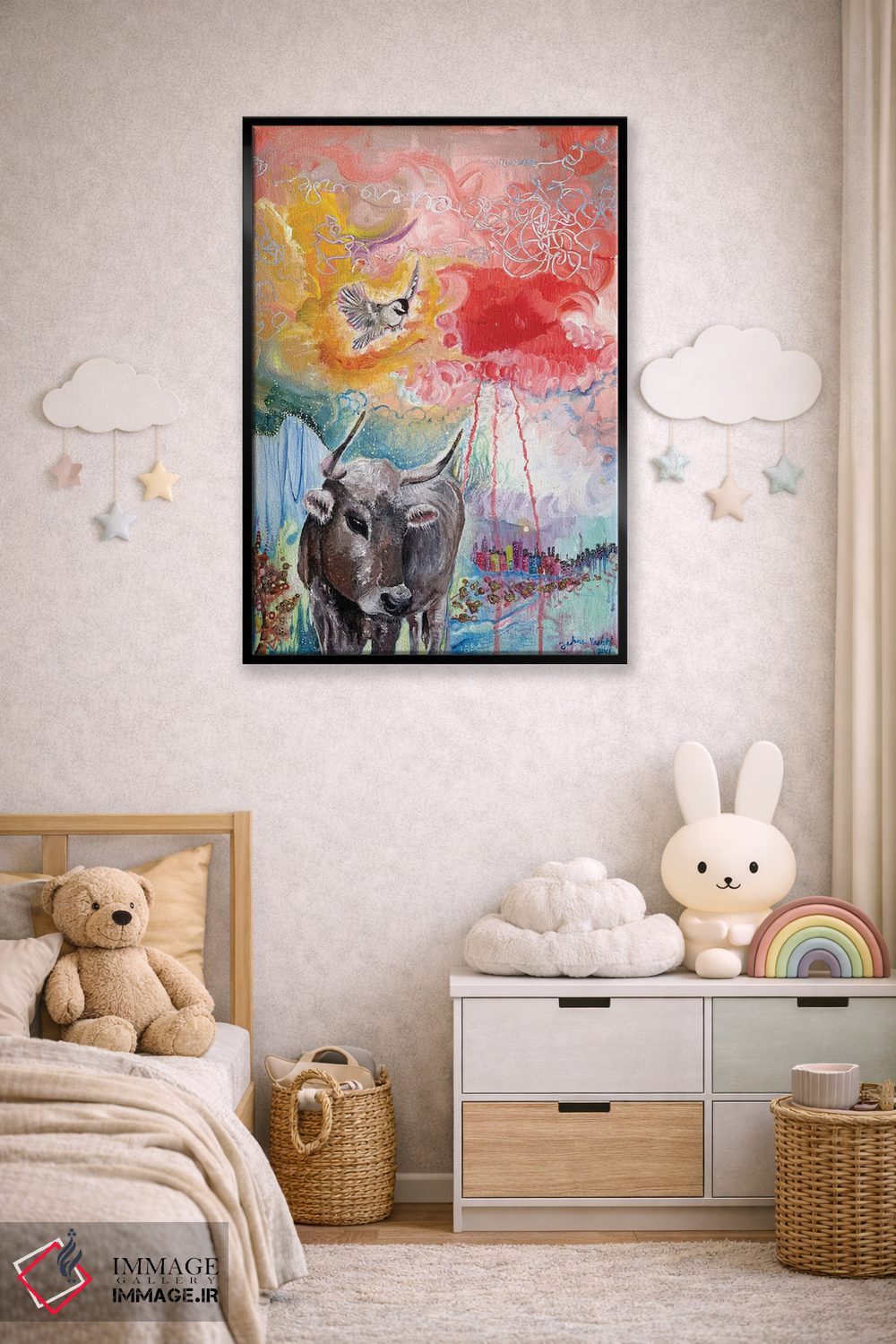 تابلو دکوراتیو سم های طلایی اثر جانا واشتی - D5B