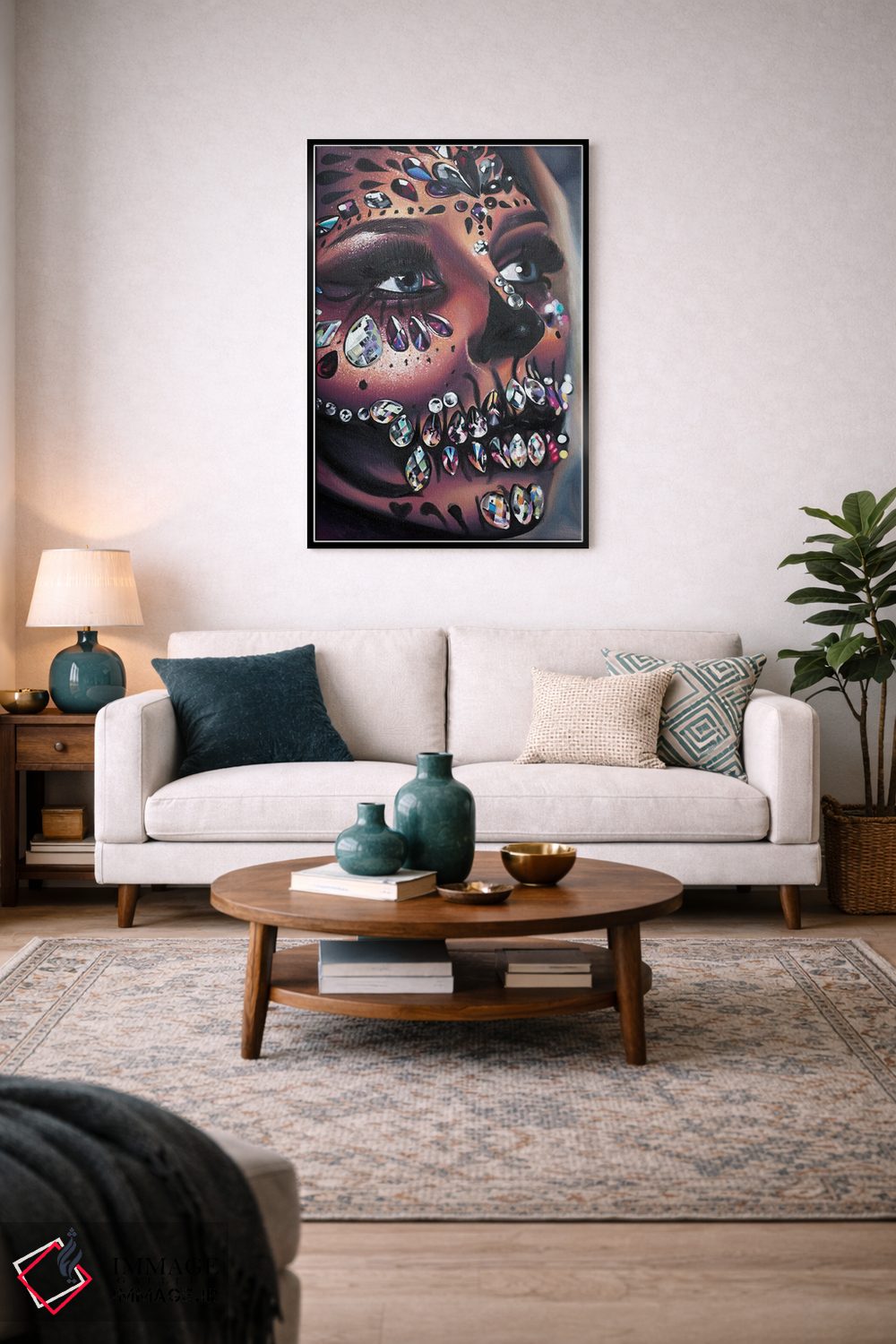 تابلو دکوراتیو جمجمه آب نباتی اثر جولیا رایان - D4B