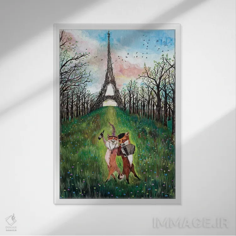 تابلو دکوراتیو جذابیت خاص اثر جانا واشتی - نمای قابدار سفید