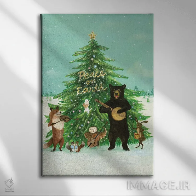 تابلو دکوراتیو صلح بر زمین اثر جانا واشتی - نمای روبهرو روی دیوار