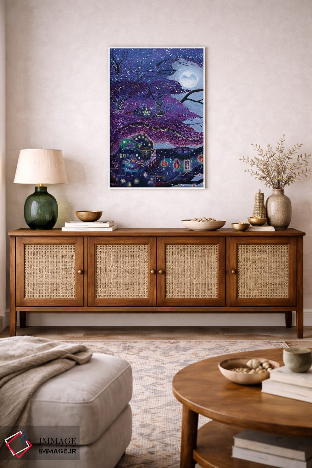 تابلو دکوراتیو رویای بنفش من اثر جانا واشتی - D3W