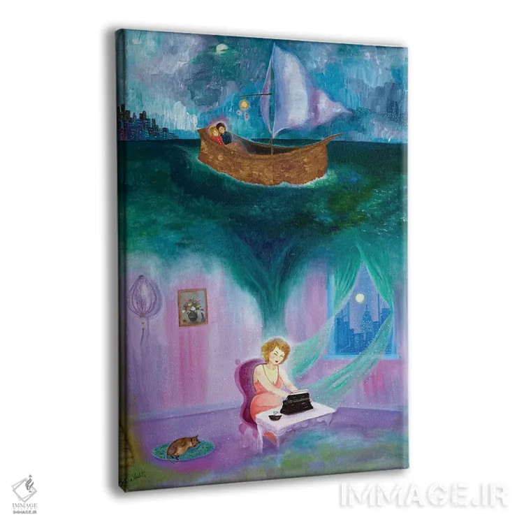 تابلو دکوراتیو پیام مخفی اثر جانا واشتی - نمای پرسپکتیو محصول