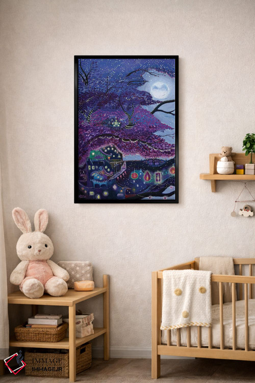 تابلو دکوراتیو رویای بنفش من اثر جانا واشتی - D4B