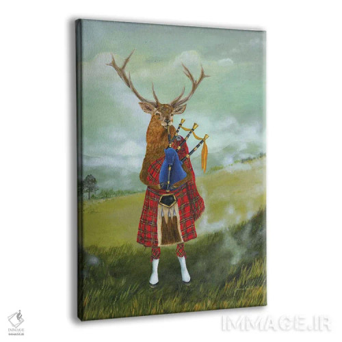 تابلو دکوراتیو آنگوس در سرزمین گوزن ها اثر جانا واشتی - نمای پرسپکتیو محصول