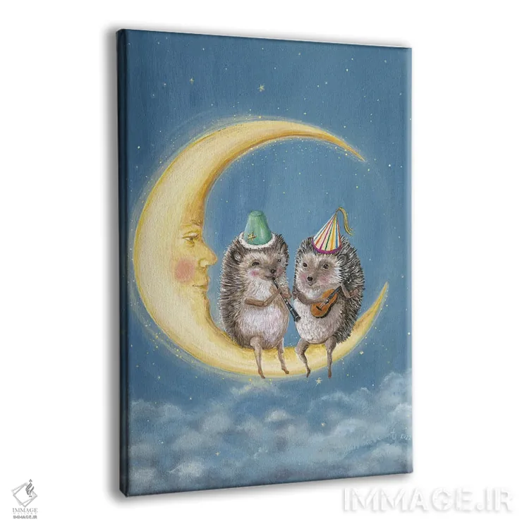 تابلو دکوراتیو مهمانی ماه اثر جانا واشتی - نمای پرسپکتیو محصول