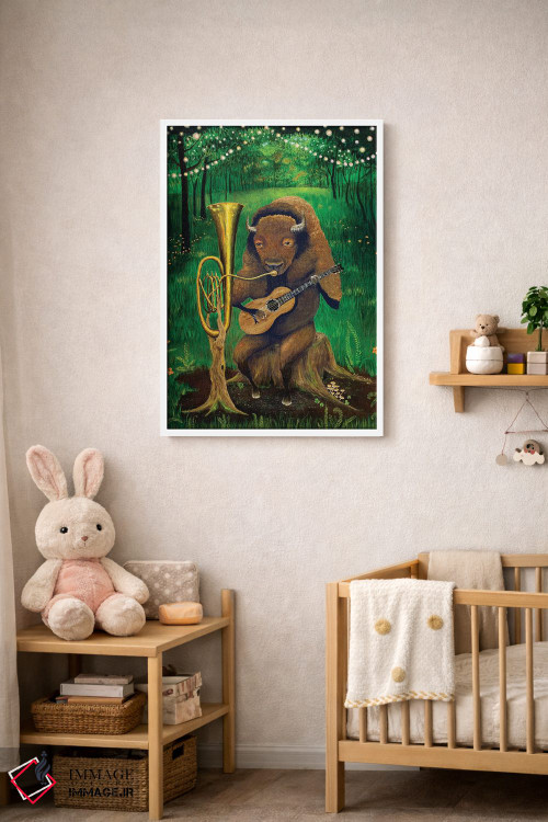 تابلو دکوراتیو گروه بوفالو تک نفره اثر جانا واشتی - D2W