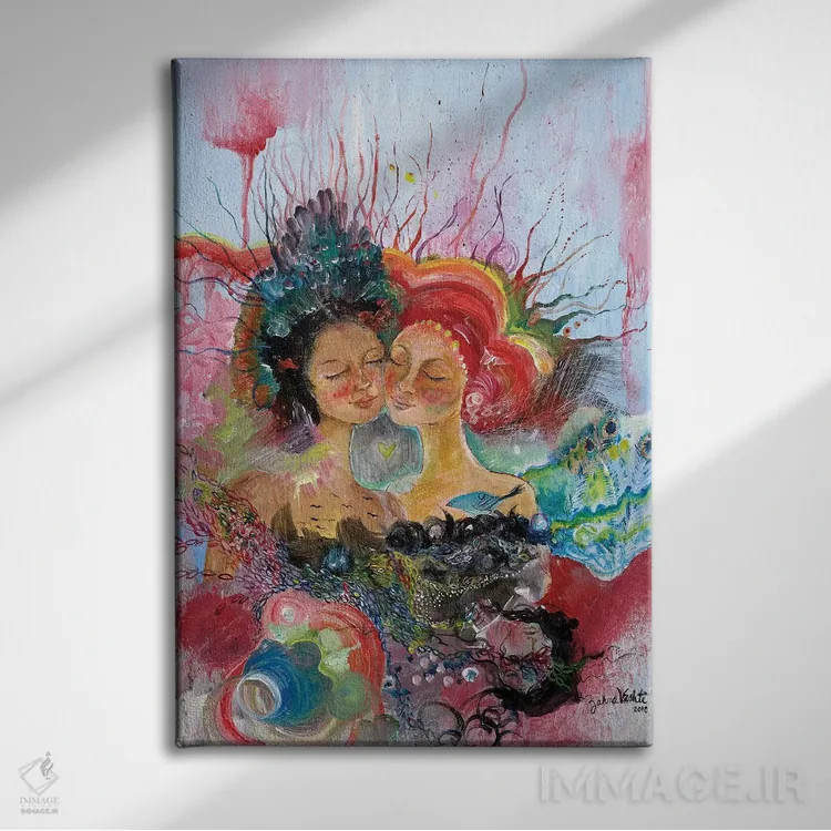 تابلو دکوراتیو دوست صمیمی اثر جانا واشتی - نمای روبهرو روی دیوار