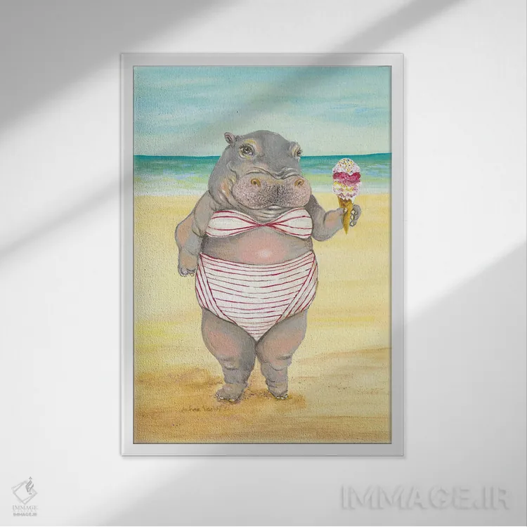 تابلو دکوراتیو تعطیلی دلورس اثر جانا واشتی - نمای قابدار سفید