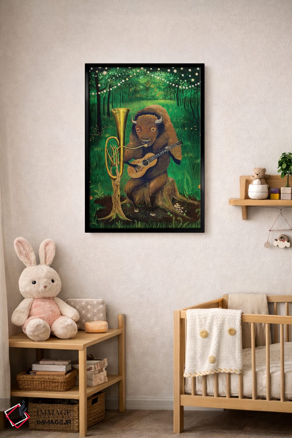 تابلو دکوراتیو گروه بوفالو تک نفره اثر جانا واشتی - D4B