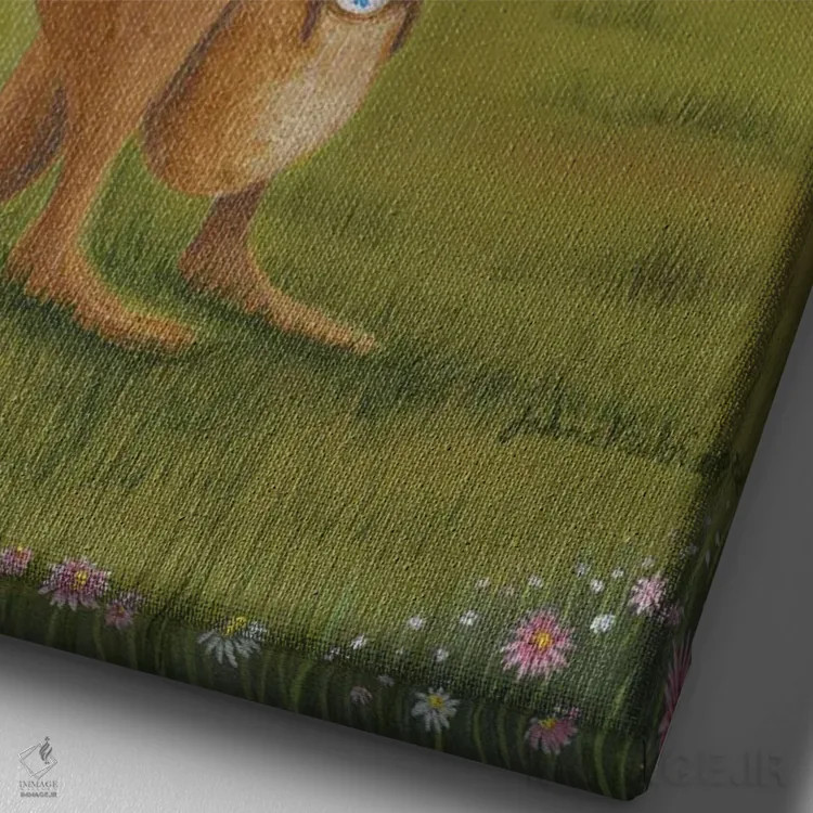 تابلو دکوراتیو مادر رو اثر جانا واشتی - نمای نزدیک بافت بوم