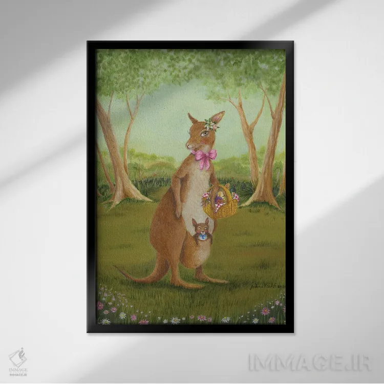 تابلو دکوراتیو مادر رو اثر جانا واشتی - نمای قابدار مشکی