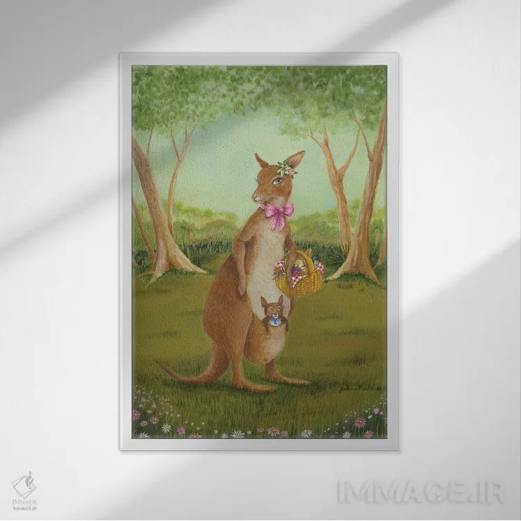 تابلو دکوراتیو مادر رو اثر جانا واشتی - نمای قابدار سفید