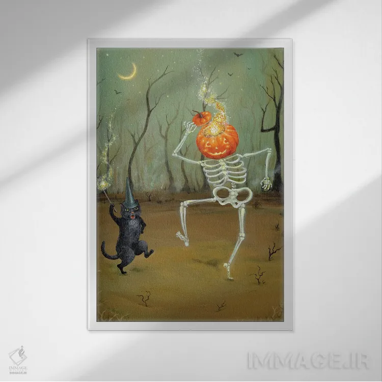 تابلو دکوراتیو درخشش های ترسناک اثر جانا واشتی - نمای قابدار سفید