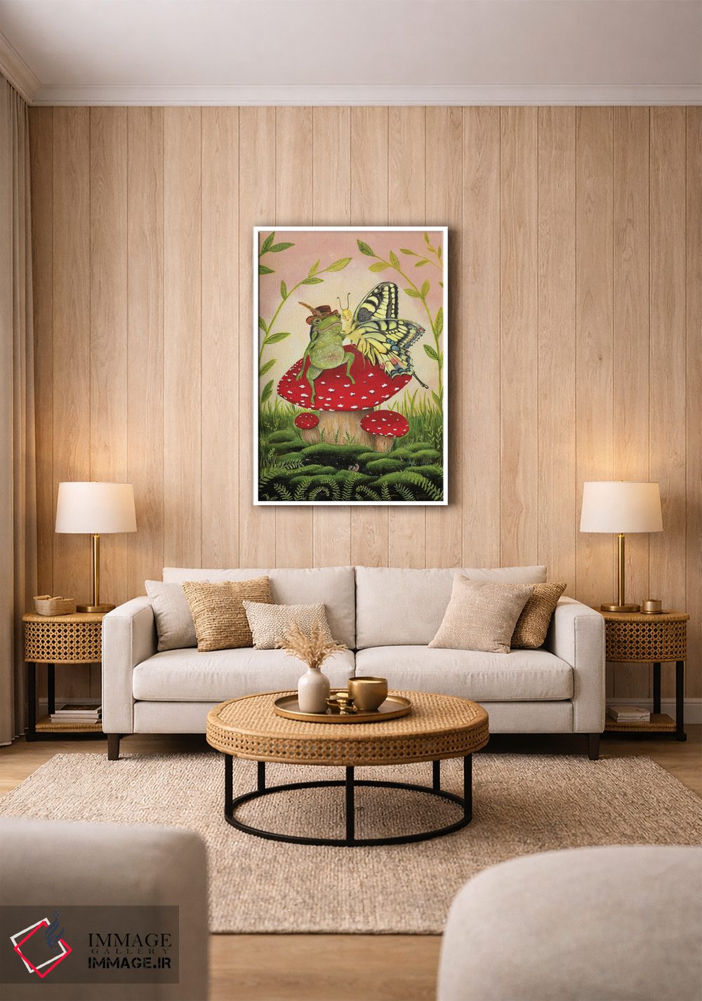 تابلو دکوراتیو دلداده های قارچی اثر جانا واشتی - D1W