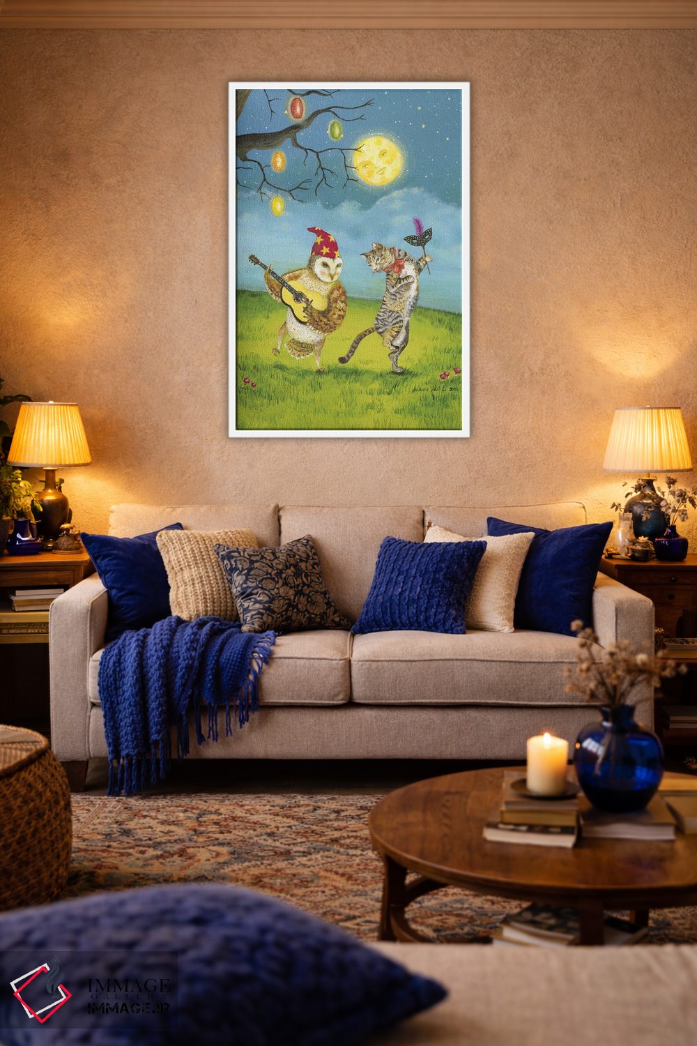 تابلو دکوراتیو در نور ماه اثر جانا واشتی - D3W