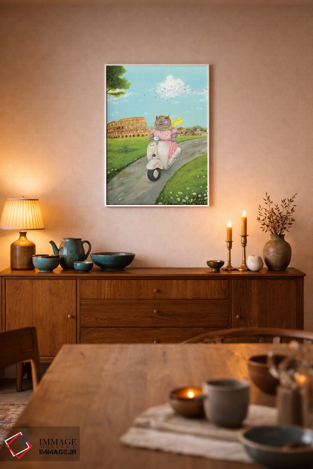 تابلو دکوراتیو دلورس در رم اثر جانا واشتی - D5W