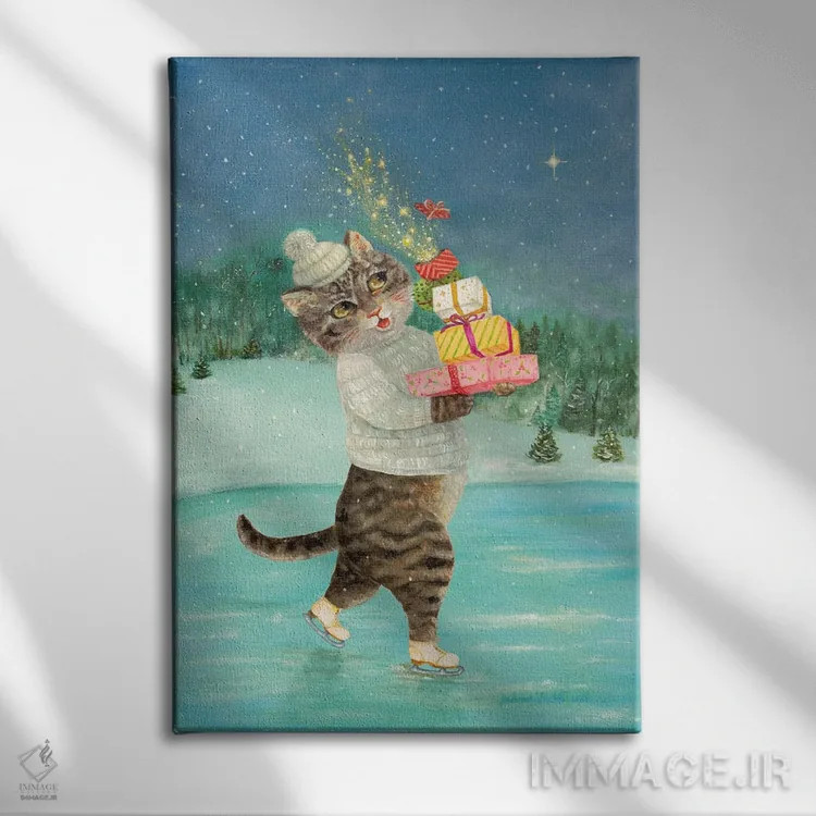 تابلو دکوراتیو شلوغی تعطیلات اثر جانا واشتی - نمای روبهرو روی دیوار