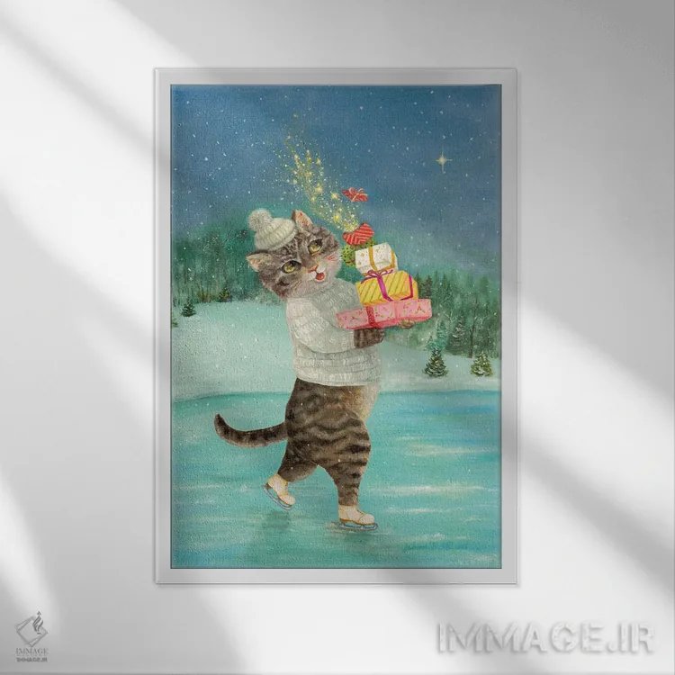 تابلو دکوراتیو شلوغی تعطیلات اثر جانا واشتی - نمای قابدار سفید