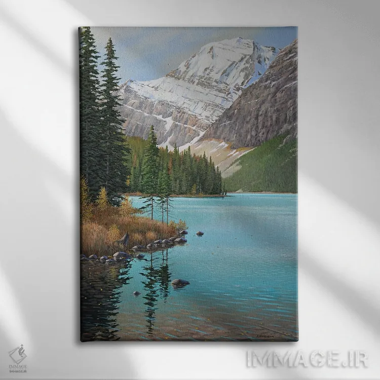 تابلو دکوراتیو یک صبح زیبای پاییزی اثر جیک وندن برینگک - نمای روبهرو روی دیوار