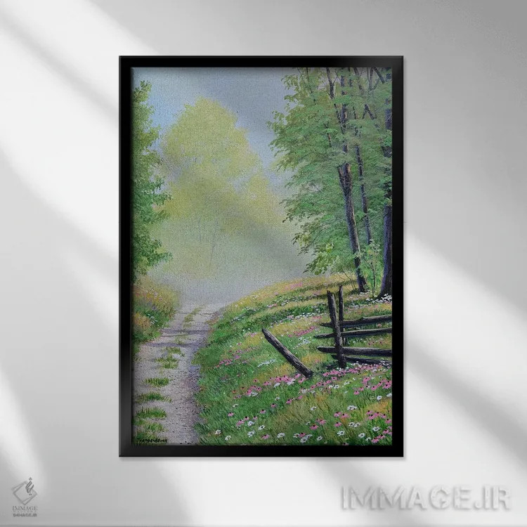 تابلو دکوراتیو در یک صبح تابستانی اثر جیک وندن برینگک - نمای قابدار مشکی