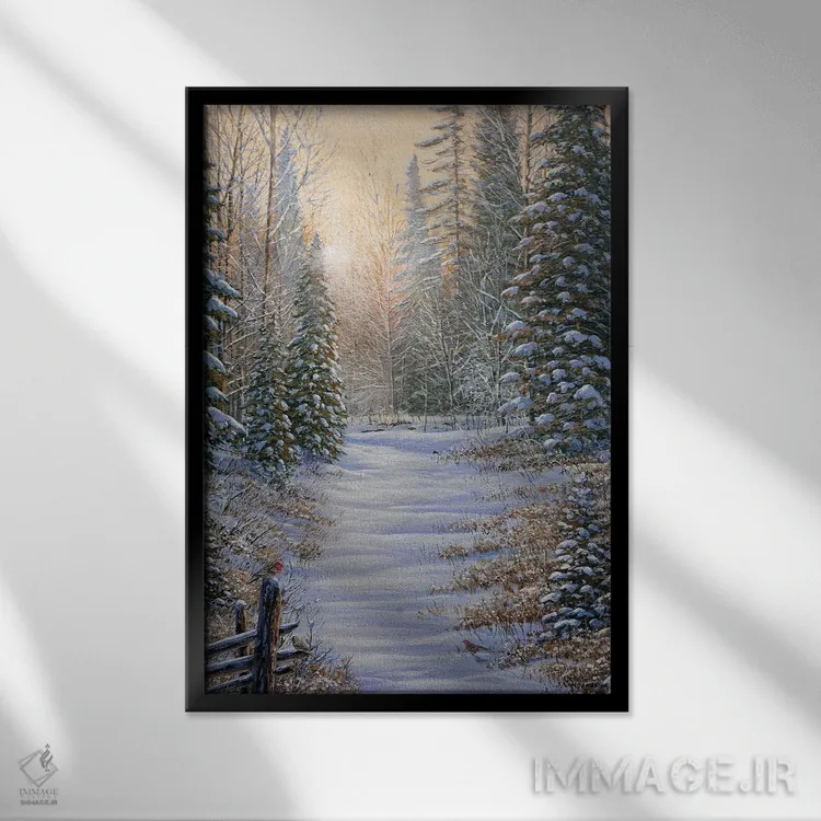 تابلو دکوراتیو جادوی زمستانی اثر جیک وندن برینگک - نمای قابدار مشکی