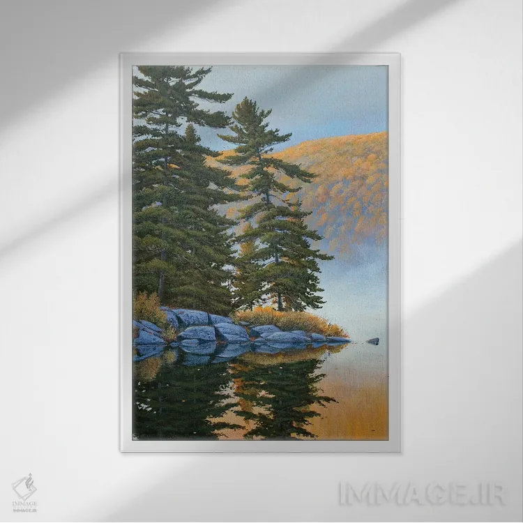 تابلو دکوراتیو آرامش و سکوت اثر جیک وندن برینگک - نمای قابدار سفید