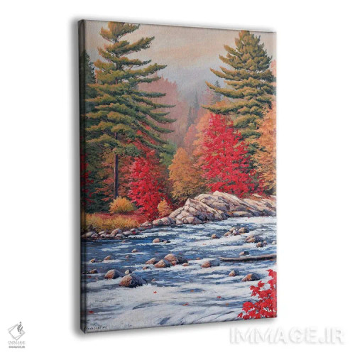 تابلو دکوراتیو افراهای سرخ، آب سفید اثر جیک وندن برینگک - نمای پرسپکتیو محصول