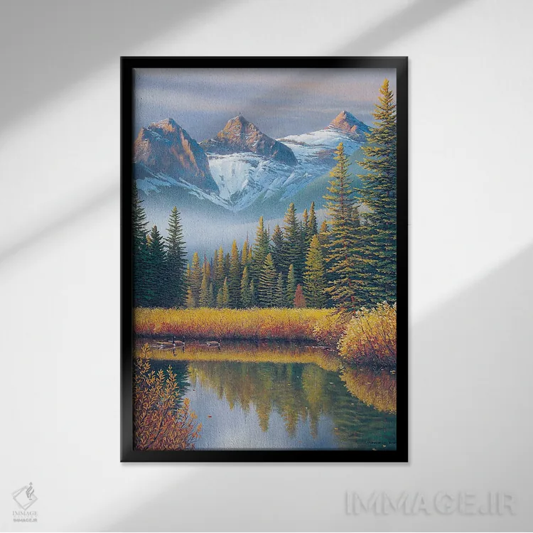 تابلو دکوراتیو بگذار نور باشد اثر جیک وندن برینگک - نمای قابدار مشکی