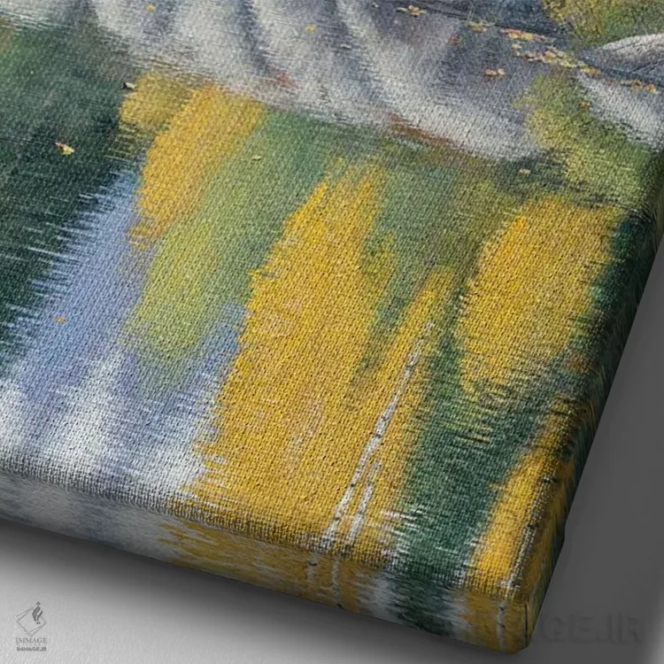 تابلو دکوراتیو در هوای پاییزی اثر جیک وندن برینگک - نمای نزدیک بافت بوم