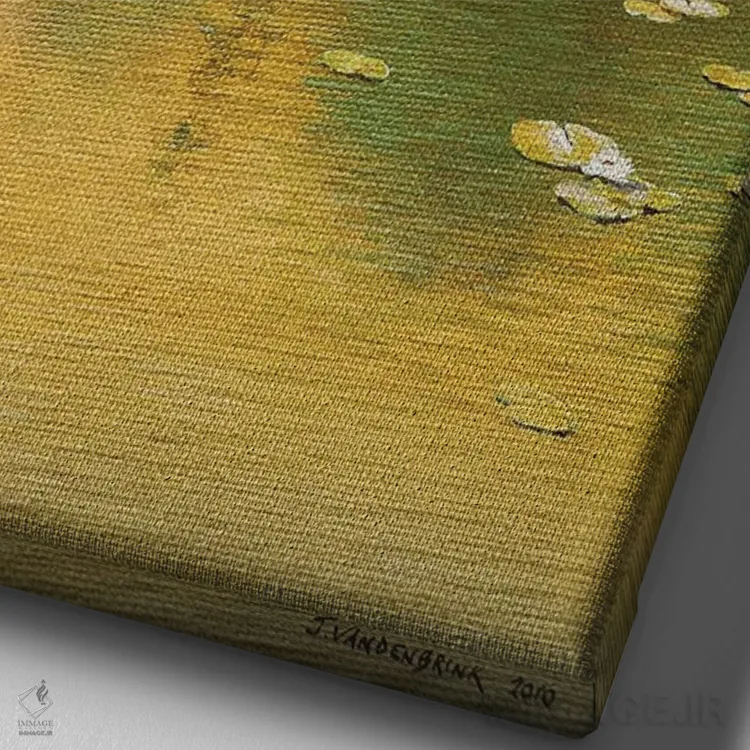 تابلو دکوراتیو طلوع تابستانی اثر جیک وندن برینگک - نمای نزدیک بافت بوم