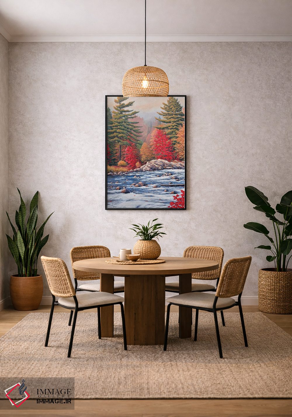 تابلو دکوراتیو افراهای سرخ، آب سفید اثر جیک وندن برینگک - D3B