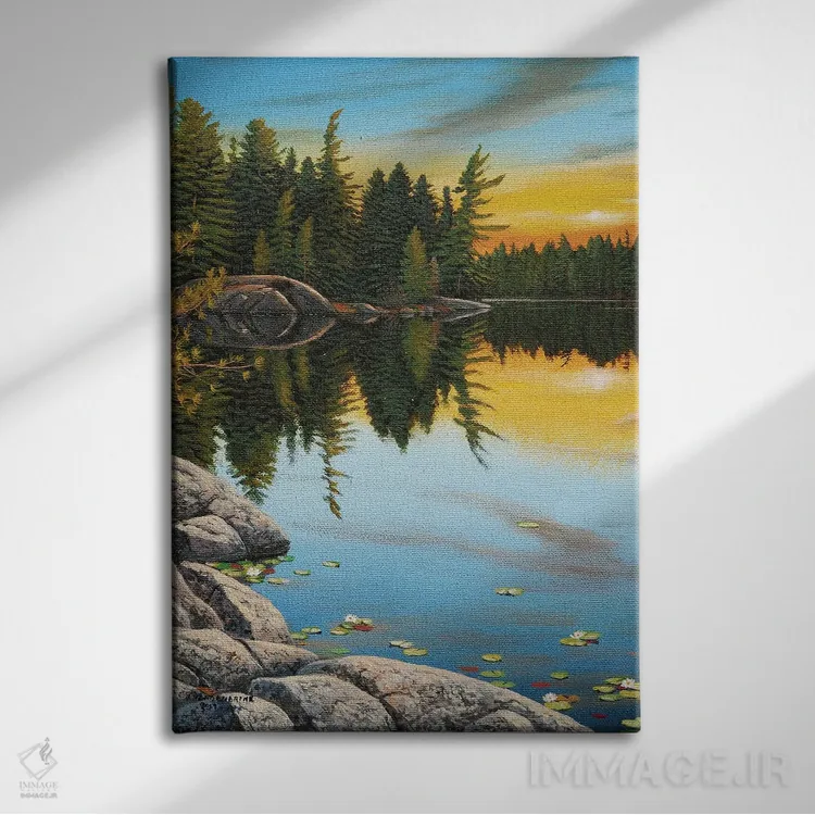 تابلو دکوراتیو ساعت شامگاهی اثر جیک وندن برینگک - نمای روبهرو روی دیوار