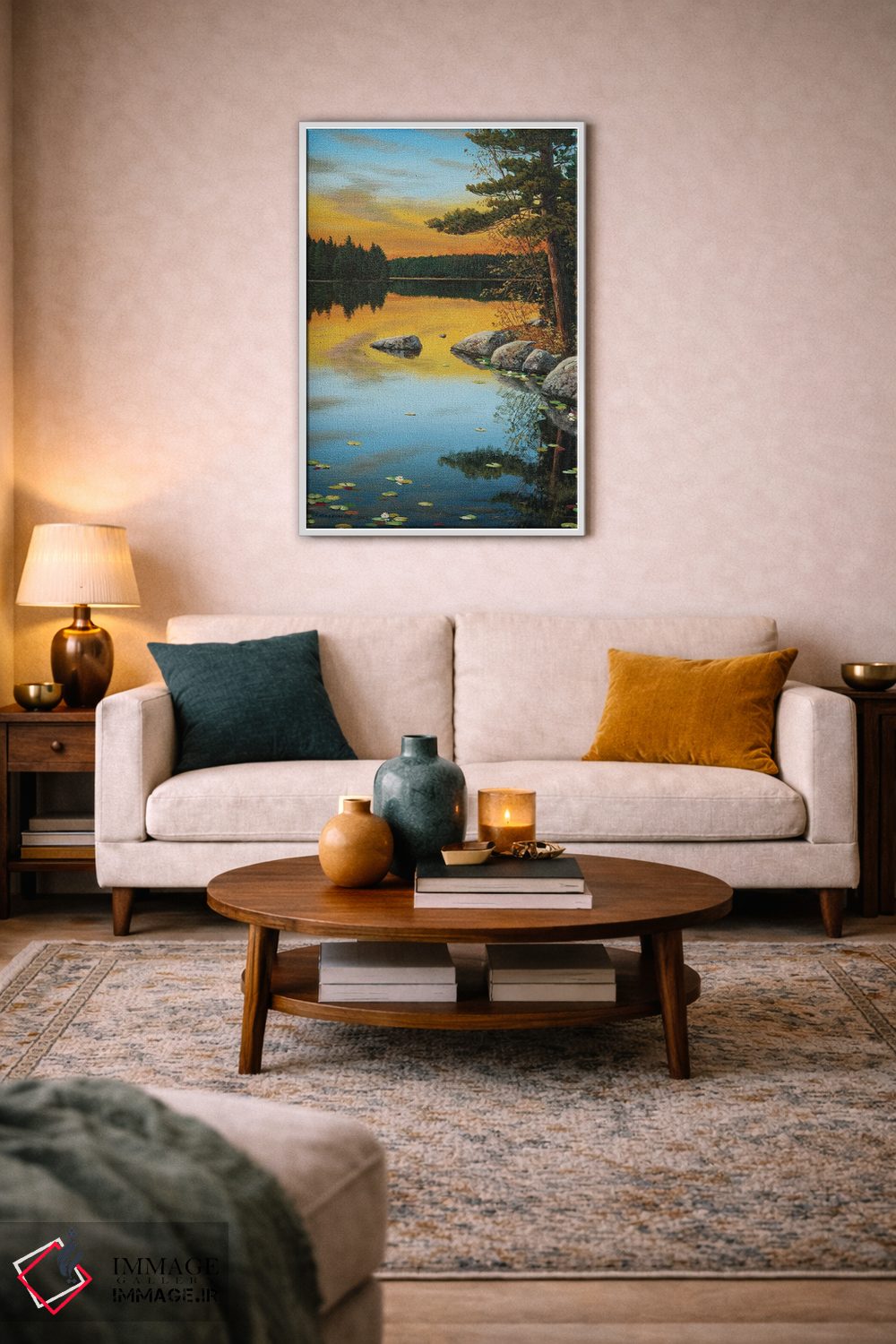 تابلو دکوراتیو تابش غروب اثر جیک وندن برینگک - D3W