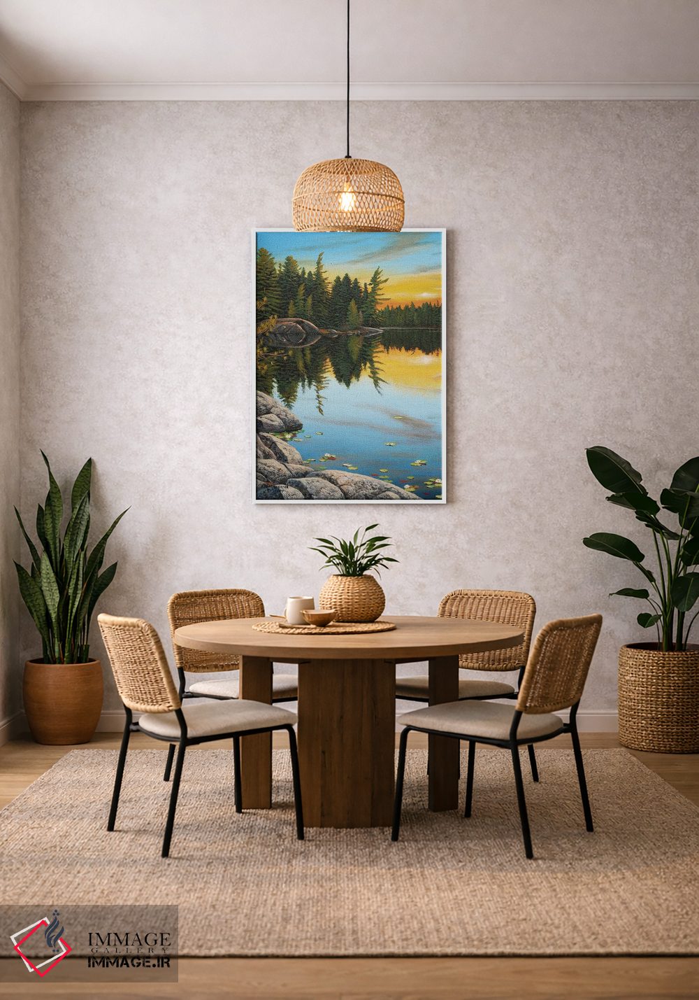 تابلو دکوراتیو ساعت شامگاهی اثر جیک وندن برینگک - D1W