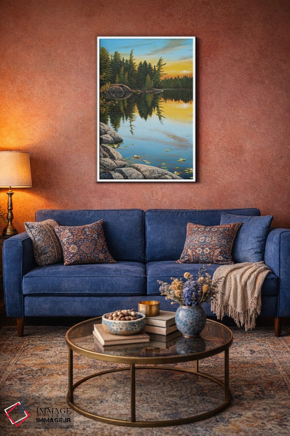 تابلو دکوراتیو ساعت شامگاهی اثر جیک وندن برینگک - D2W