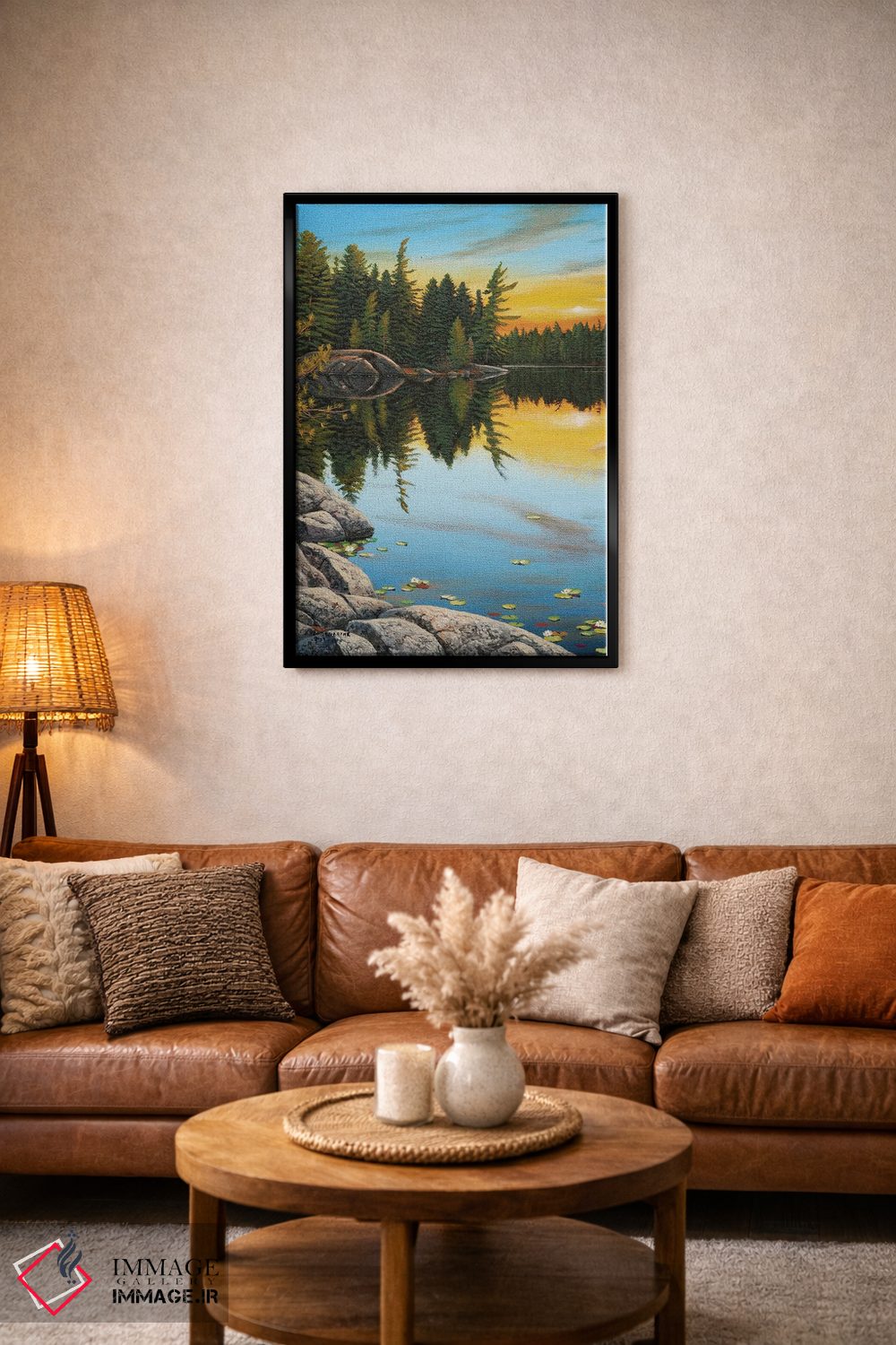 تابلو دکوراتیو ساعت شامگاهی اثر جیک وندن برینگک - D4B