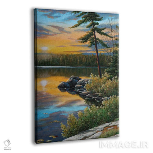 تابلو دکوراتیو انعکاس های غروب اثر جیک وندن برینگک - نمای پرسپکتیو محصول