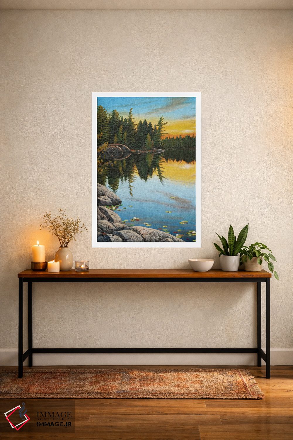 تابلو دکوراتیو ساعت شامگاهی اثر جیک وندن برینگک - D3W