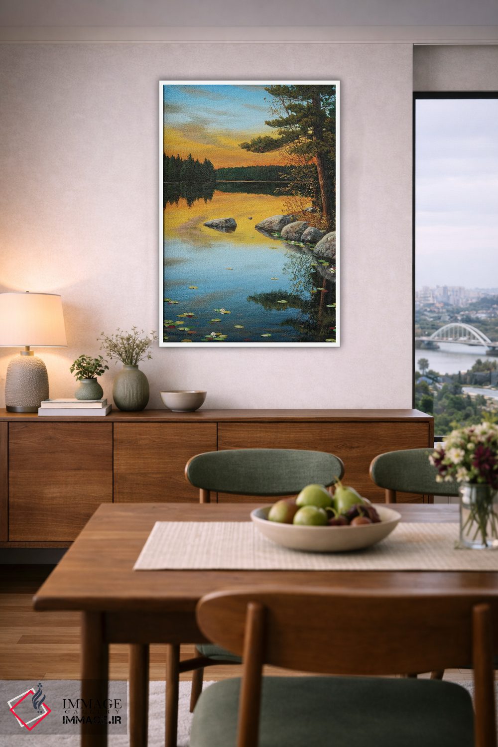 تابلو دکوراتیو تابش غروب اثر جیک وندن برینگک - D6W